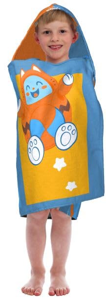 Jay Franco Blippi Bath Pool Beach Hooded Towel - Super Soft & Absorbent Kids Blue Cotton Towel