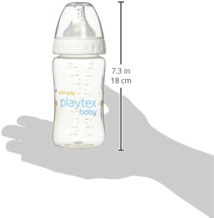 Playtex Baby Simply Playtex Complete Tummy Comfort Baby Bottles, Anti-Colic & Anti-Reflux, 9 Oz, 3 Count