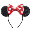 Mado Mouse Ears Headband, Princess Dress Up Hair Accessory For Women Girls, Black And Red Dots
