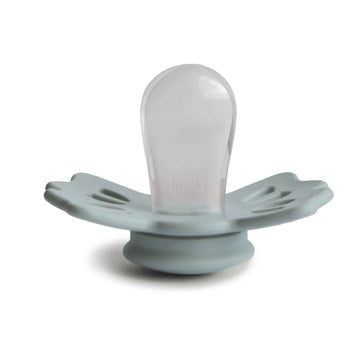 Frigg Lucky Symmetrical Silkysoft Silicone Baby Pacifier | Made In Denmark | Bpa-Free (Cream/Sage, 0-6 Months)