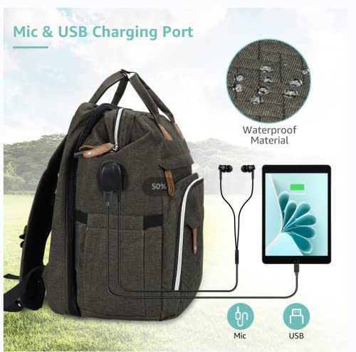 Derjunstar Diaper Bag Backpack,Baby Diaper Bags, Mothers Day Gifts, Multifunctional Travel Diaper Waterproof Backpack For Baby B