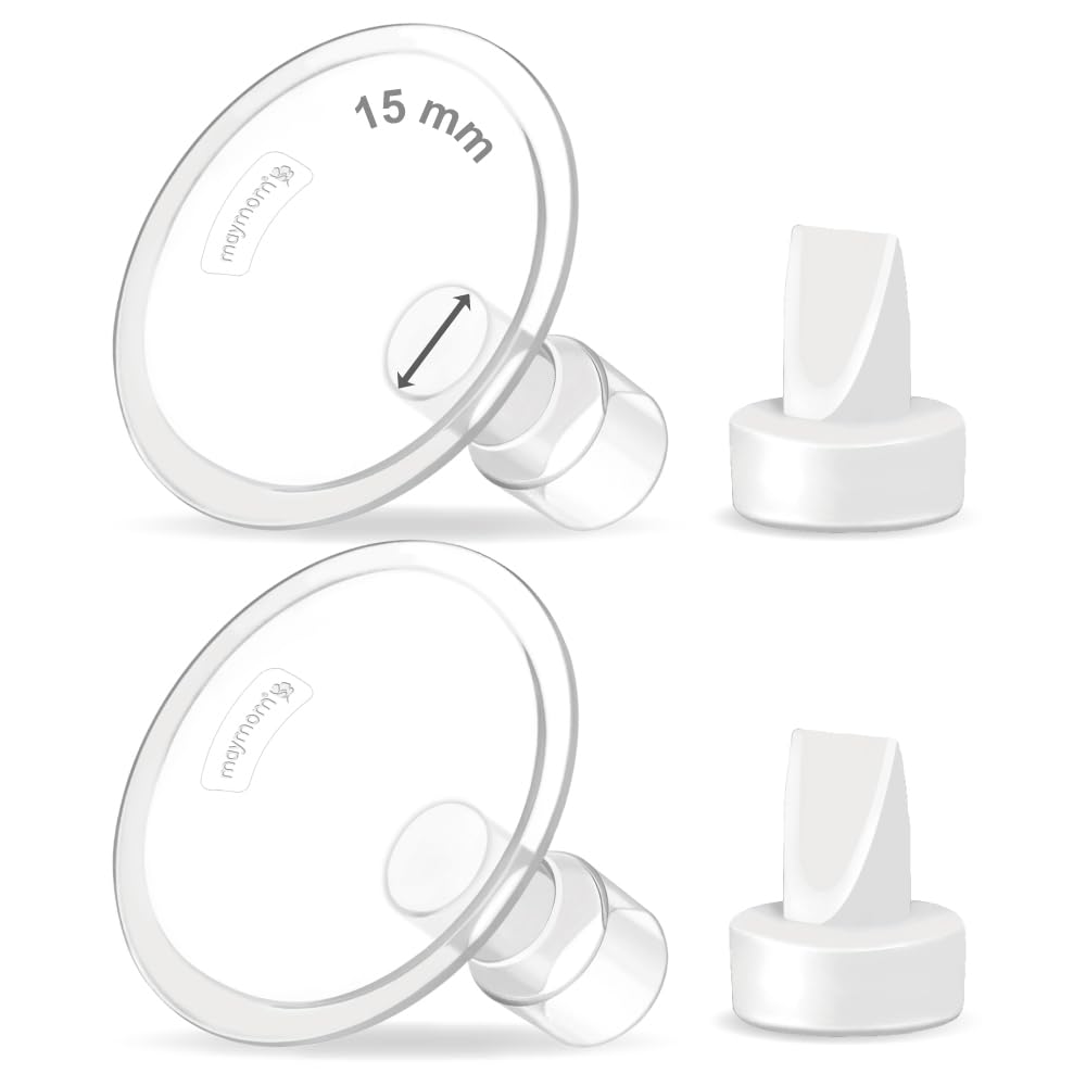 Maymom Pump Valve & MyFit 15mm Shield Compatible with Lansinoh Breast Pump Signature Pro/Smartpump/Manual Breast Pump. Replace L