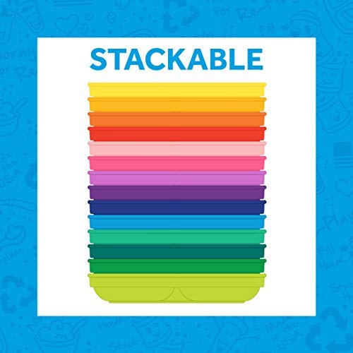 Re-Play Made In Usa - 3 Meals A Day Set - 3 Divided Plates, 3 Sets Of Utensils - Bpa Free, Made From Environmentally Friendly Re