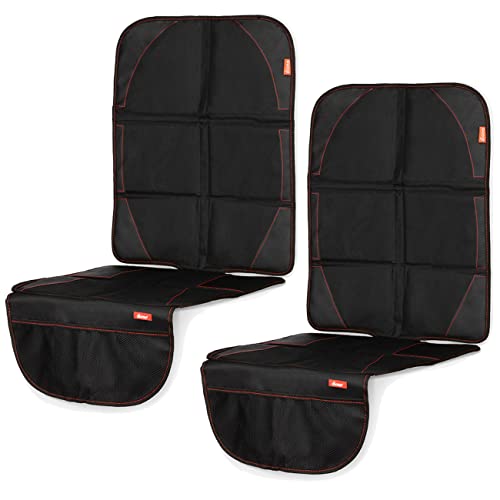 Diono Ultra Mat Pack Of 2 Full Size Car Seat Protectors For Under Car Seat, Crash Tested With Premium Ultra Thick Padding For Du