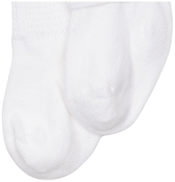 Jefferies Socks Baby Newborn Bubble Stitch Rock-A-Bye Bootie 6 Pair Pack Socks, White, Newborn
