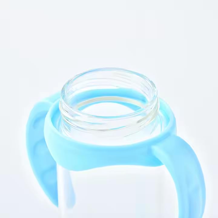 8 Oz Sublimation Glass Baby Bottle, Sublimation Glass Baby Bottle, Gift For Mom, Gift For Baby Boy, Gift For Babay Girl (Blue)