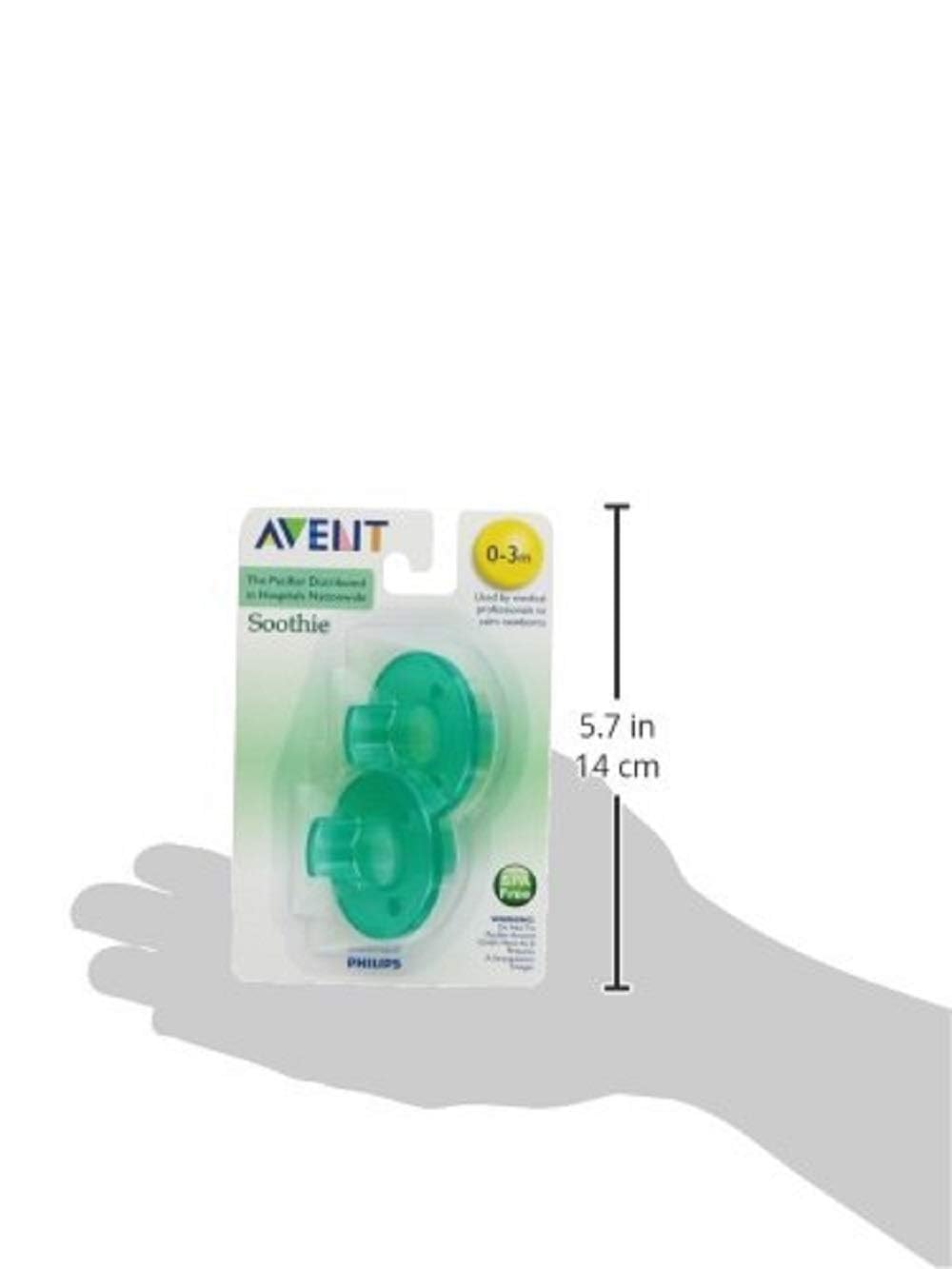 Philips Avent Soothie Pacifier, 0-3 Months, Green - 6 Pack