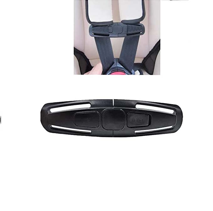 Black Universal Child Seat Chest Harness Clip And Baby Seat Safety Belt Clip Buckle Universal Replacement For Kids Trend Adjusta