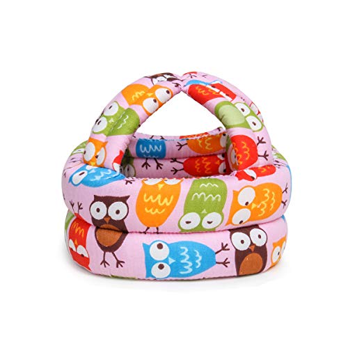 Flyparty Adjustable Infant Baby Toddler Protective Hat Helmet Safety Cap (Red Owl)