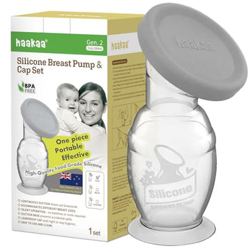 Haakaa Silicone Breast Pump & Silicone Cap 5Oz150Ml
