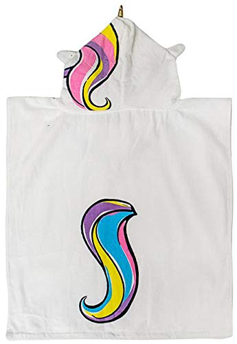 Jay Franco Nickelodeon Jojo Siwa Unicorn Kids Bath/Pool/Beach Hooded Poncho - Super Soft & Absorbent Cotton Towel, Measures 22 X