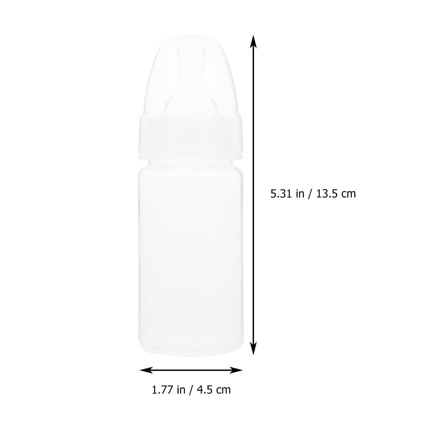 Doitool 15 Pcs Newborn Disposable Milk Bottles Babies Supple Milk Bottles Classic Clear Neck Bottles (White)