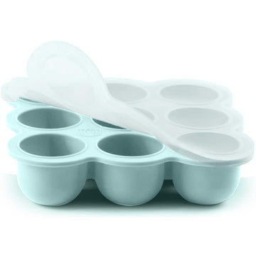 Samuelworld Baby Breast Milk And Food Storage Container, 12 Portions X 2.5Oz, Stackable Food Grade Silicone Tray With Clip-On Ha