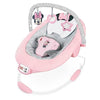 Bright Starts Disney Baby Minnie Mouse Comfy Baby Bouncer Soothing Vibrations Infant Seat - Music, Removable-Toy Bar, 0-6 Months
