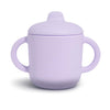 Catii 6 Months+ Sippy Cups with Handles,Small Silicone Sippy Cups Leak Proof 5oz,No Spill Sippy cups for Toddlers (Soft Lilac)