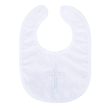 Infant Baby Boys ' Girls ' Christening Baptism Embroidered Cross Bib And Socks For Outfits
