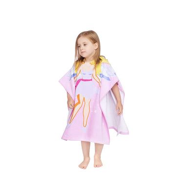 100% Cotton Hooded Towel For Toddlers 2-6 Years Boys Girls Kids Bath Pool Beach Towel Soft Absorbent Beach Poncho Little Fairy