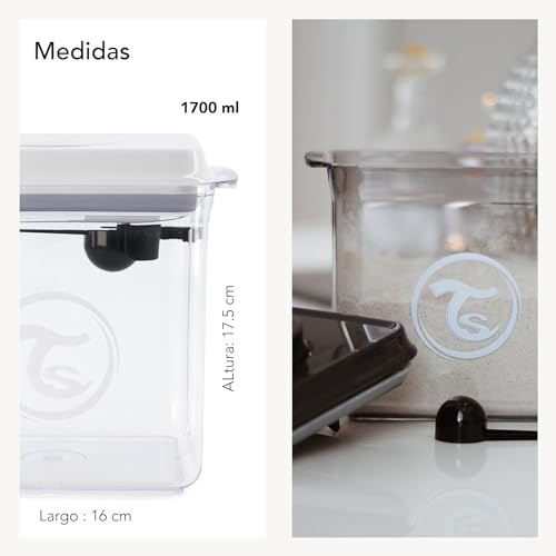 Twistshake Formula Container - 1700Ml Formula Dispenser With Scoop And Scraper, Milk Powder Container With Lids, Bpa-Free Airtig