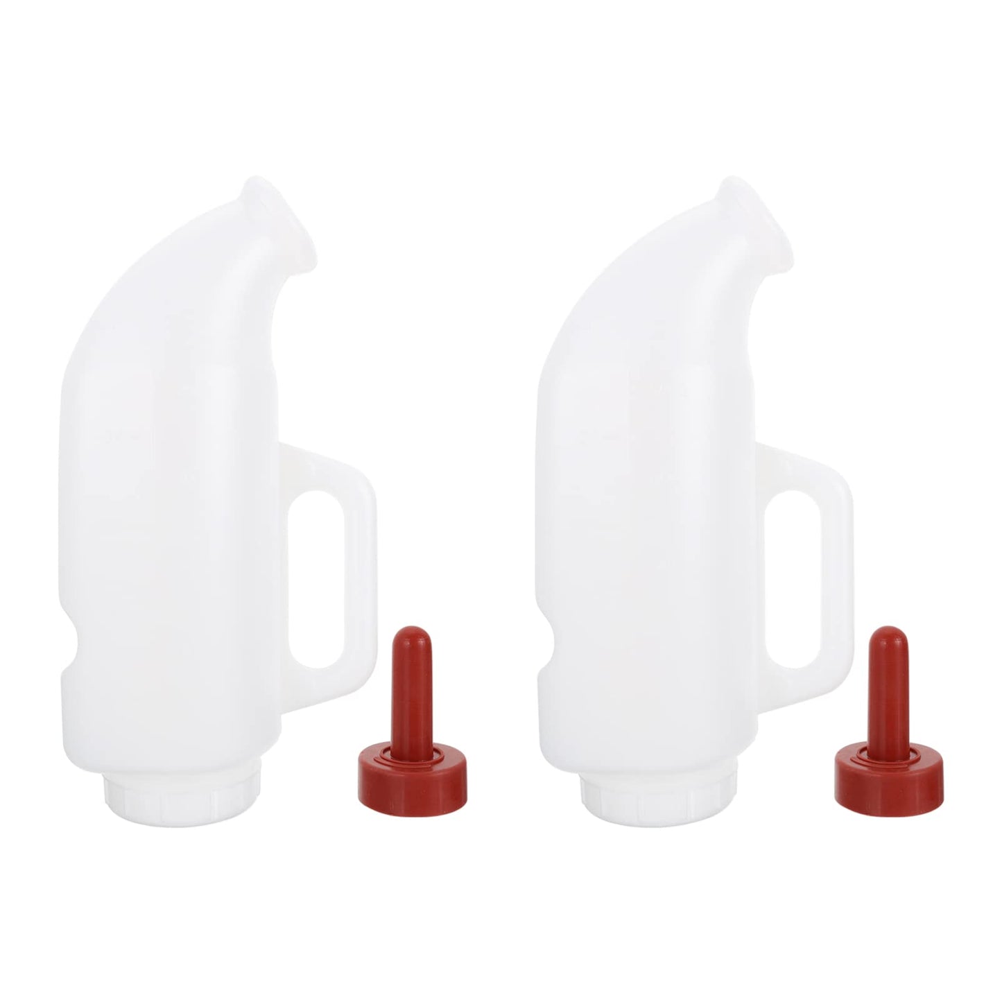 2Pcs 68 Oz Calves Nurser Bottles With Handle And Silicone , Lamb Cow Feeding Bottle, Farm Goats Milk Feeder, Livestock Supplies