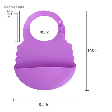 Aricsen 7 Pack Silicone Baby Bibs For Babies & Toddlers (6-72 Months), Plastic Adjustable Fit Waterproof Feeding, Easy Wipe Clea