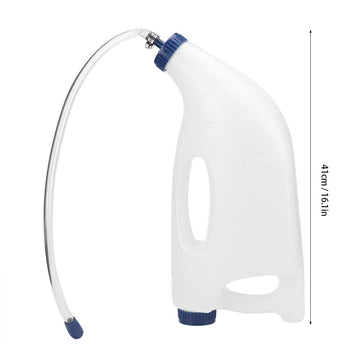 Kuuleyn Portable Calf Milk Feeder,Calf Tube Feeder,4L Plastic Farm Animals Calf Feeding Water Milk Bottle