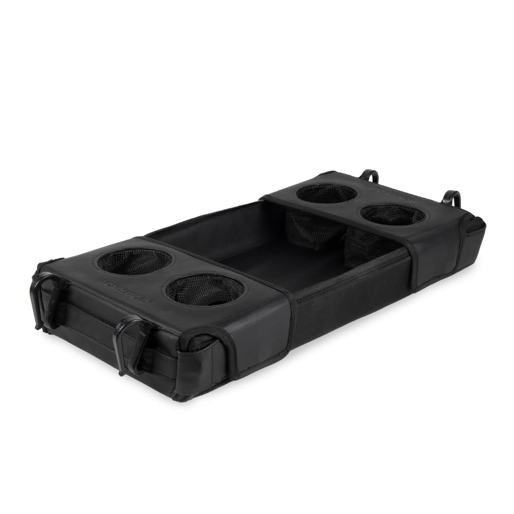 WONDERFOLD Flex Snack Tray for W4 Stroller Wagon with Convertible Cup Holders & Adjustable Sidewalls to Maximize Space, Easy to