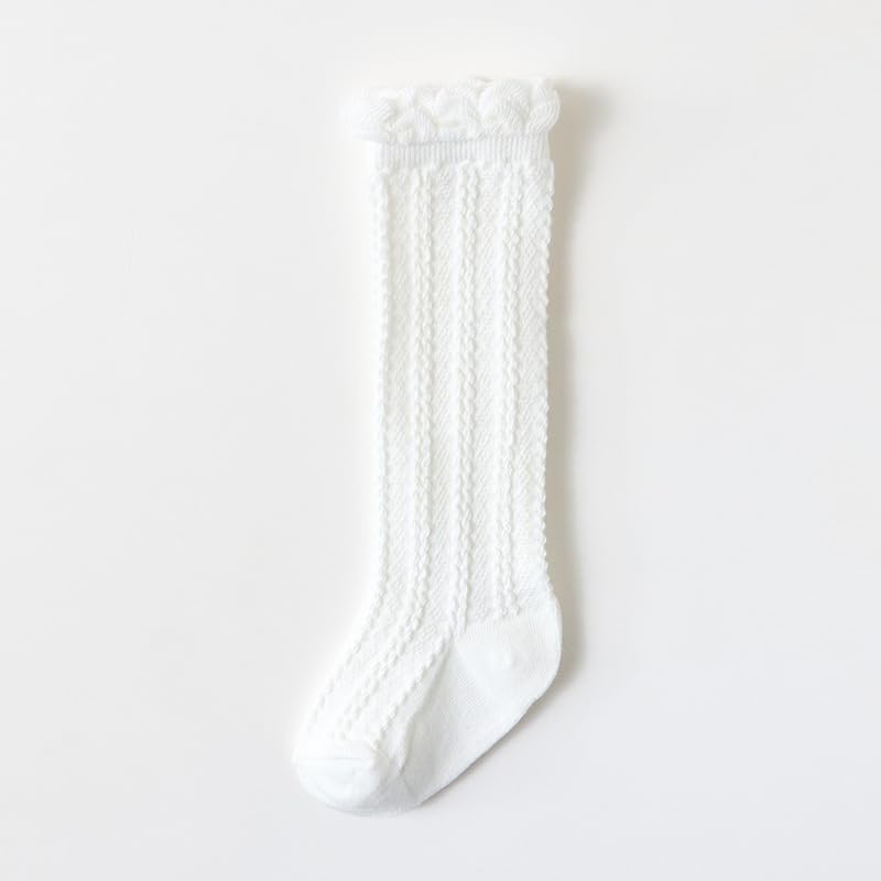 Toptim 4 Pairs Baby Toddlers Cable Knit Knee High Socks For Boy And Girls (Gray,White,Yellow,Navy Blue, 0-12 Months)