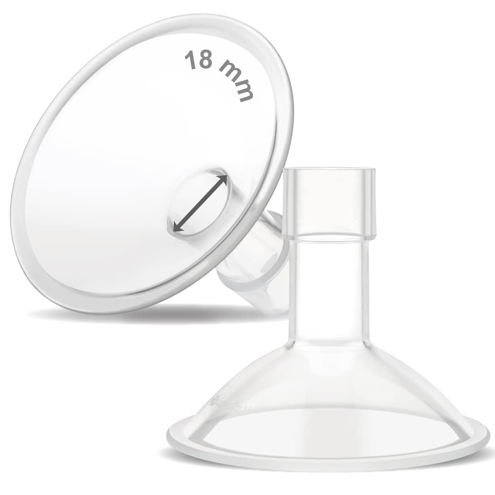Maymom MyFit Crater Series 18 mm Two-Piece Design Small Breastshield Compatible with Medela Breast Pump Pump Parts; Replace Mede