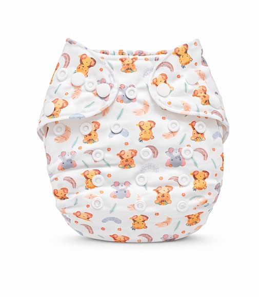 PomPom Sweet Hearts Washable Reusable Cloth Diaper With Removable Insert For Babies/Toddler | SkinFriendly | Can Absorb Upto 3