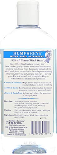Humphreys Witch Hazel Astringent 16 Oz