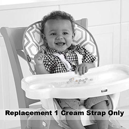 Replacement Strap For Fisher-Price Space-Saver Highchair - W4120 - Includes 1 Beige/Cream Replacement Shoulder Strap - Fits Many