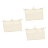 Toyvian 3pcs Double Pocket Nursery Crib Organizer Linen Bedside Hanging Storage Bag for Room Diaper Pouch for Kindergarten Sturd