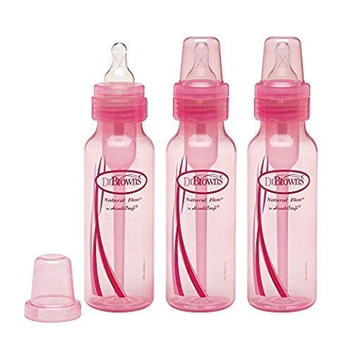 Dr. Browns BPA Free Baby Bottles 8 Oz. - Pink - 3 Pack