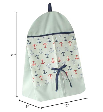 Pam Grace Creations Nautical Diaper Bag, Navy Blue/Red