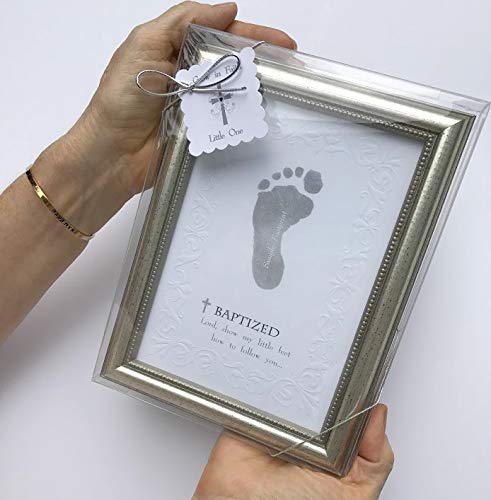 The Grandparent Gift Frame Wall Decor, Baptized Footprint