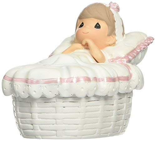 Precious Moments Baptism Rosary With Box For Girl | Baptized In His Name Resin Box With Rosary | Baptism Gift For Girl