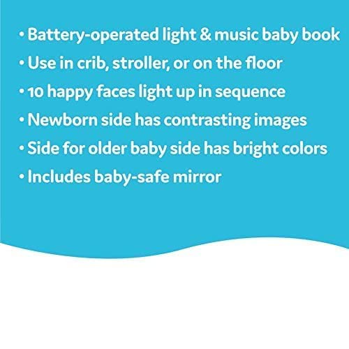 Yookidoo First Soft Cloth Baby Book - Lights and Music (0 to 12 Months). Essential Toy for Infant and Newborns Playmats Promote