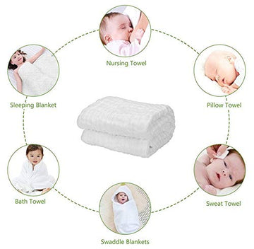 Asung Baby Towels Muslin Bath Towel 3Pack Infant Towels For Newborn Boy Girl 6 Layers Ultra Soft Cotton Toddler Towel For Baby'S