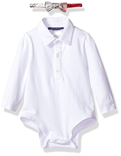 Bonnie Baby Girls Boys' 4 Pc Vested Pant Set, Red/White, 24 Months
