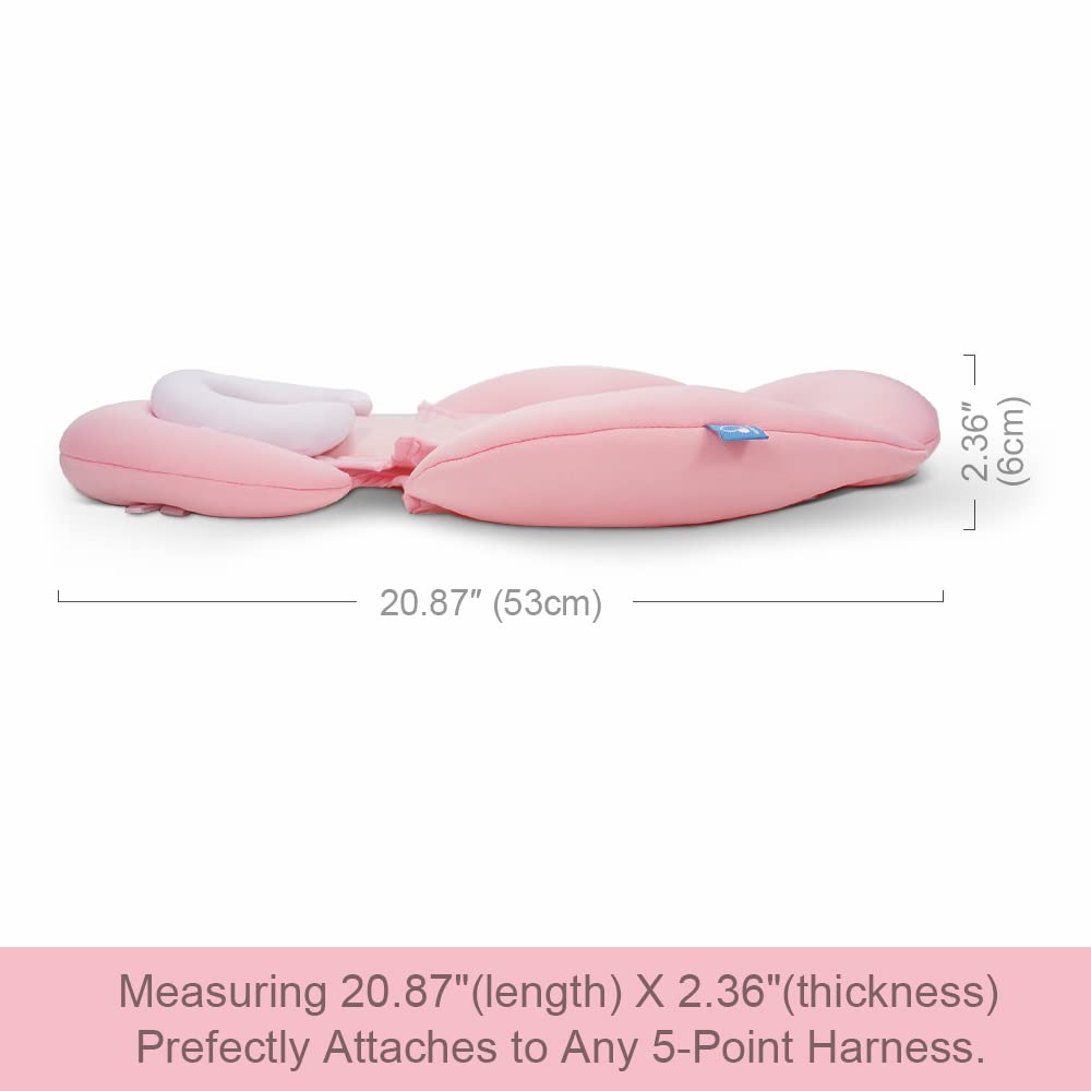 Coolbebe New 2-In-1 Babybody Supports For Baby Newborn Infants - Extra Soft Stroller Cushion Pads Car Seat Insert, Perfect For C