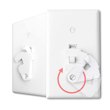 Toggle Light Switch Guard, Ilivable Child Proof Switch Plate Cover Rotary Lock Protects Your Lights From Being Accidentally Turn