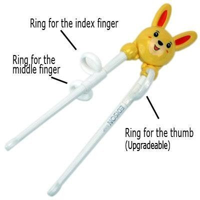 Edison Training Chopsticks For Right Handed Children Rabbit, Blue