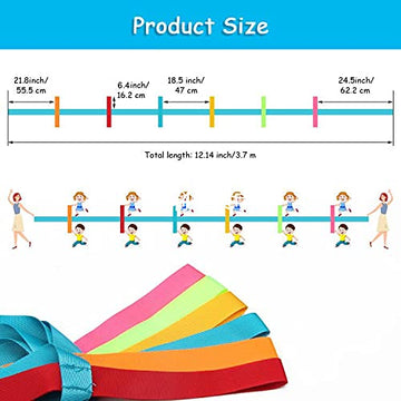 Winspeed Preschool Walking Rope For Daycare, Walking Rope For Student Safety Line Rope For Walking, Colorful Hands Walking Rope
