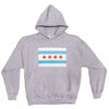 Pullover/Hooded Grey Sweatshirt-Chicago Flag XL