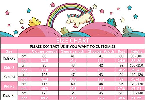 Easuit Rainbow Unicorn Costume Animal Pajamas Halloween Cosplay for Kids 8-10 EA-Unicorn14 C-rainbow Unicorn