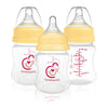 Nenesupply Natural Baby Bottles Newborn Flow Feeding Bottles Breastfeeding Bottle For Breastfed Babies Wide Neck 4.7Oz Anti Coli