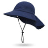 Muryobao Toddler Kids Baby Girls Boys Sun Hat Summer Upf 50+ Uv Protection Caps Wide Brim Neck Flap Beach Play Fishing Hats Navy