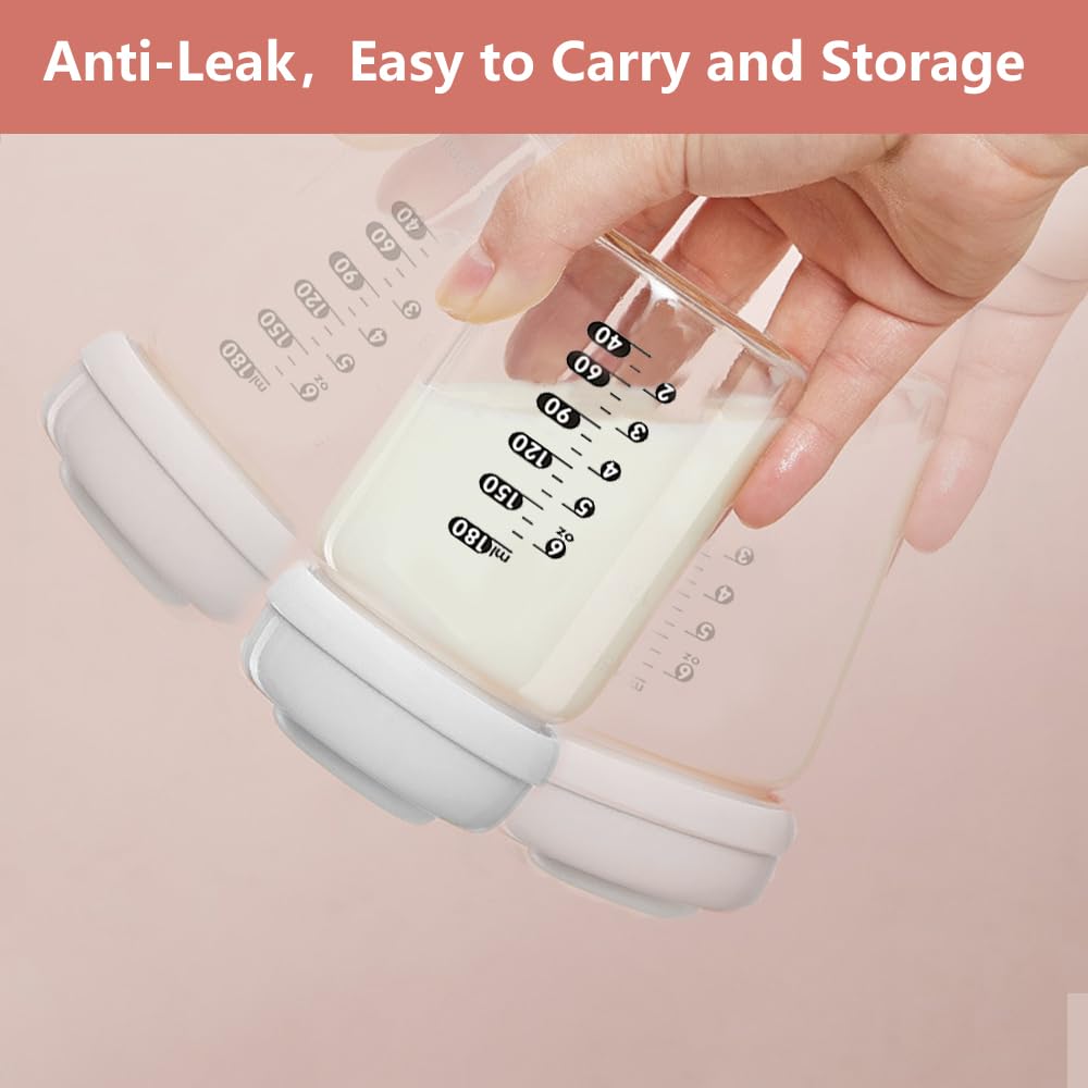 2Pcs Breast Pump Collection Bottles For Spectra S2 Spectra S1 Spectra 9 Plus Motif Luna Breast Pumps, 6.Oz 180Ml Reusable Wide N