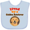 Inktastic Golden Retriever Dog Lover Baby Bib Light Blue 391Af