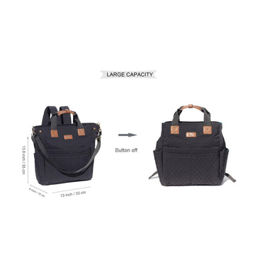 Esvan Diaper Tote Bag Totepack Backpack Crossbody Bag 3 In 1 For Women Laptop Backpack Multifunctional With Insulated Pockets